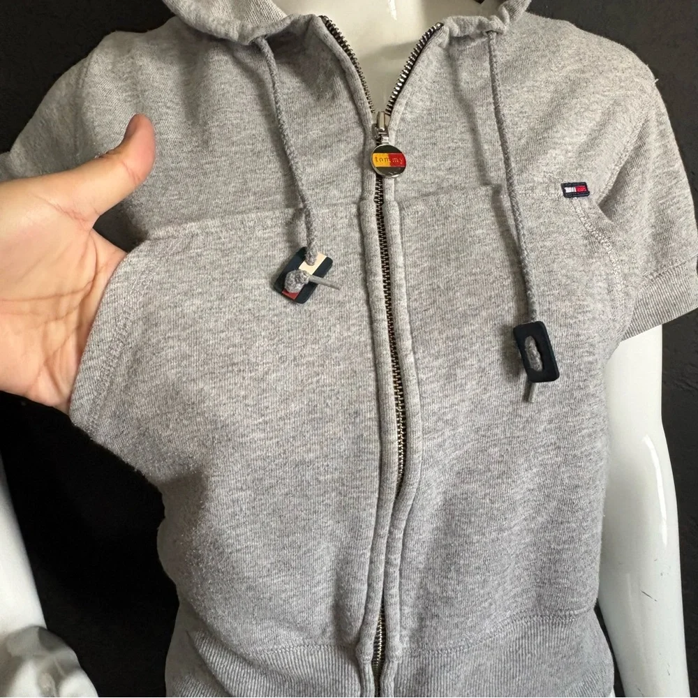 Vintage 1990’s Tommy Hilifigure zip up Hoodie Top Blouse Shirt Cotton - Picture 6 of 14